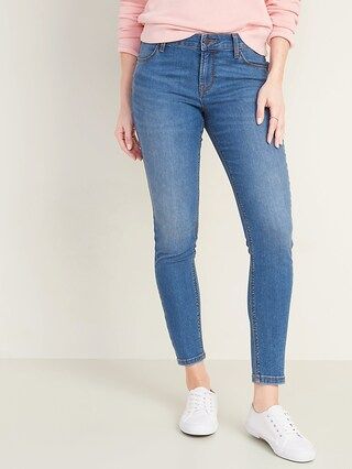 Mid-Rise Medium-Wash Super Skinny Ankle Jeans for Women | Old Navy (US)