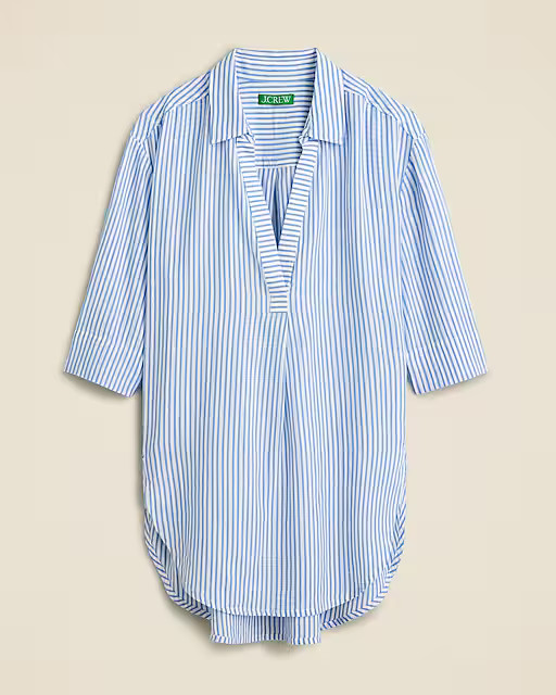 Popover shirt in striped airy gauze | J. Crew US