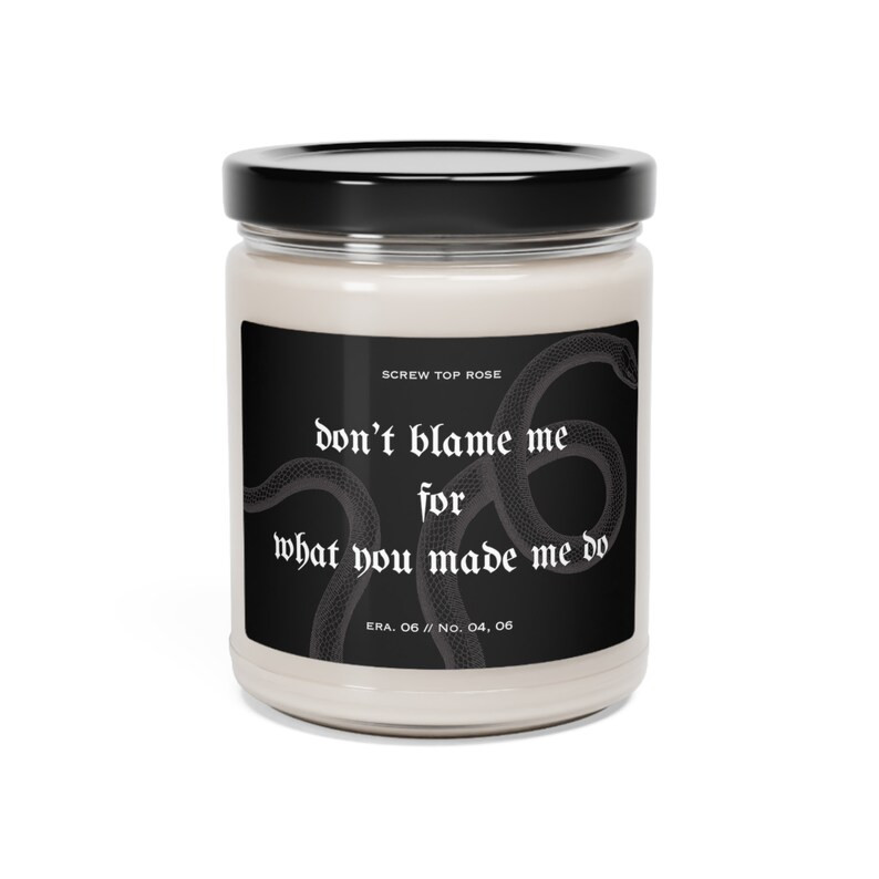 Don't Blame Me for What You Made Me Do Candle, Reputation Eras Tour, Reputation Lyrics, Reputatio... | Etsy (US)