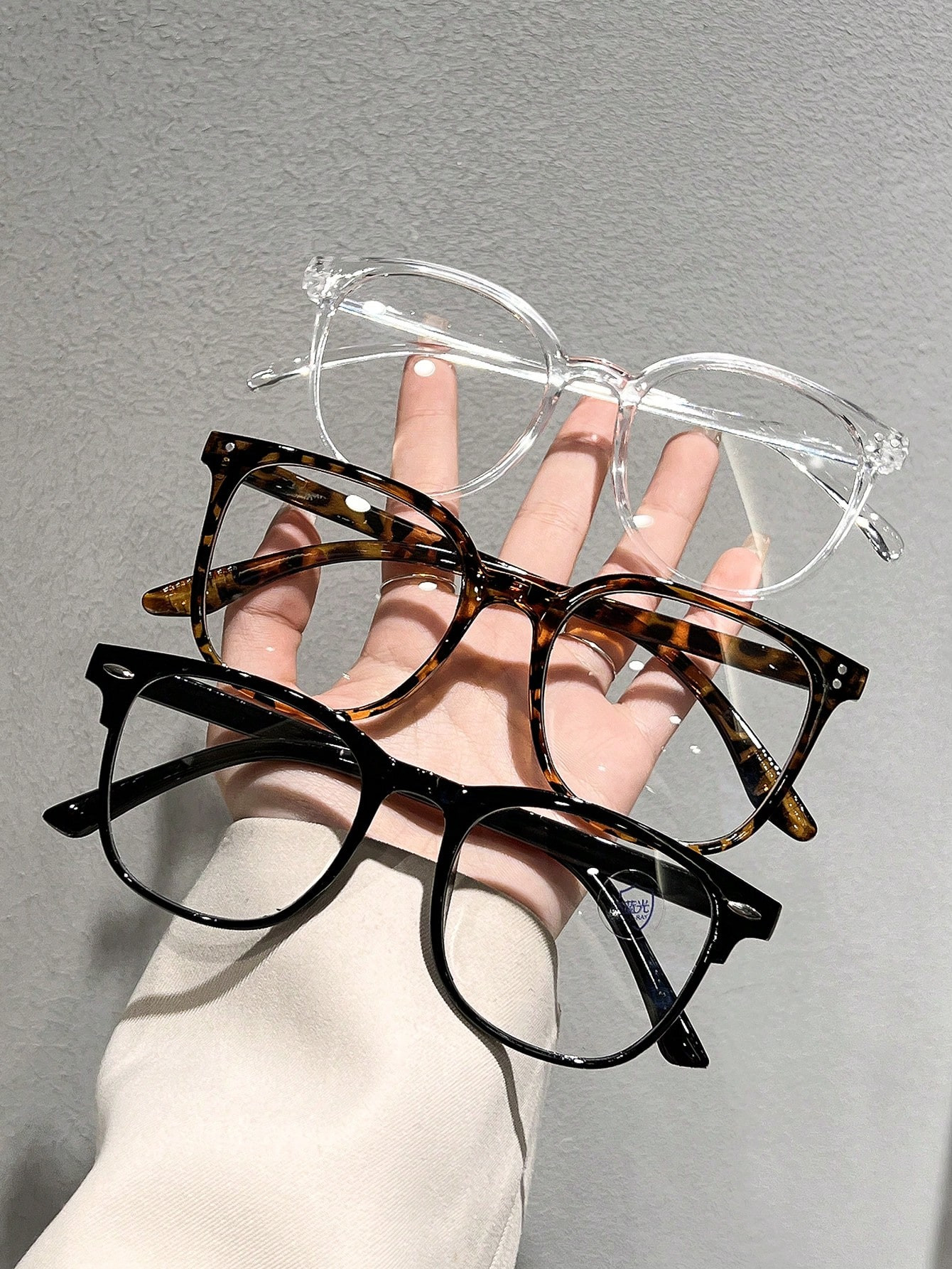 3pcs Anti-Blue Light Glasses For Men And Women, Fashionable Plain Lenses For Daily Decorative Mat... | SHEIN