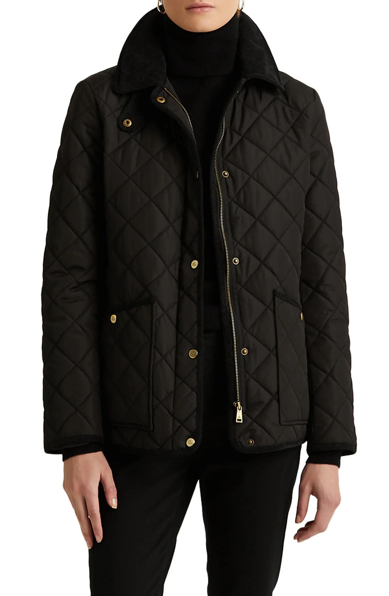 Quilted Corduroy Collar Jacket | Nordstrom