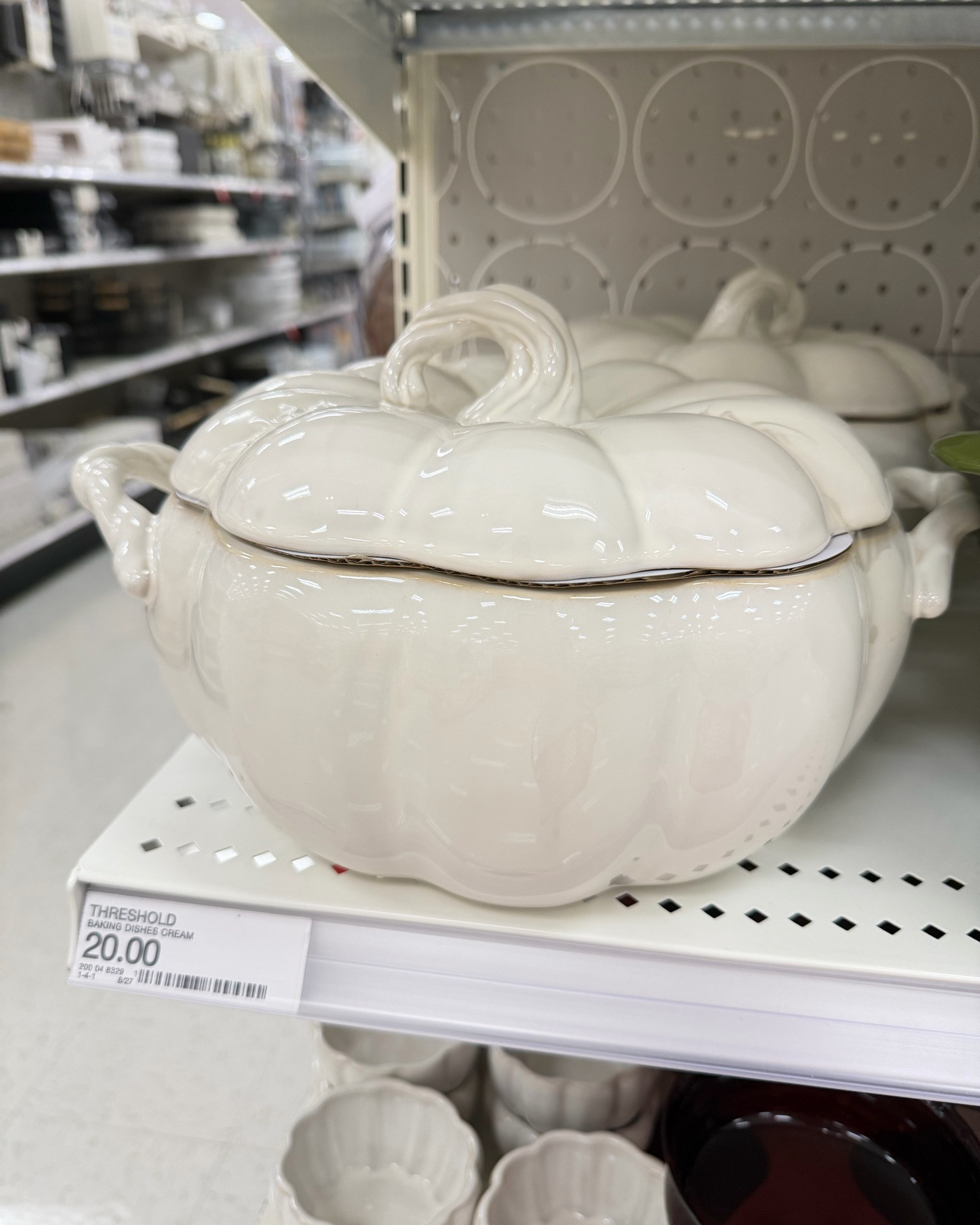 Pumpkin lidded bowls large $20 and small $10 - looks like pottery barn but it’s target and budget friendly!