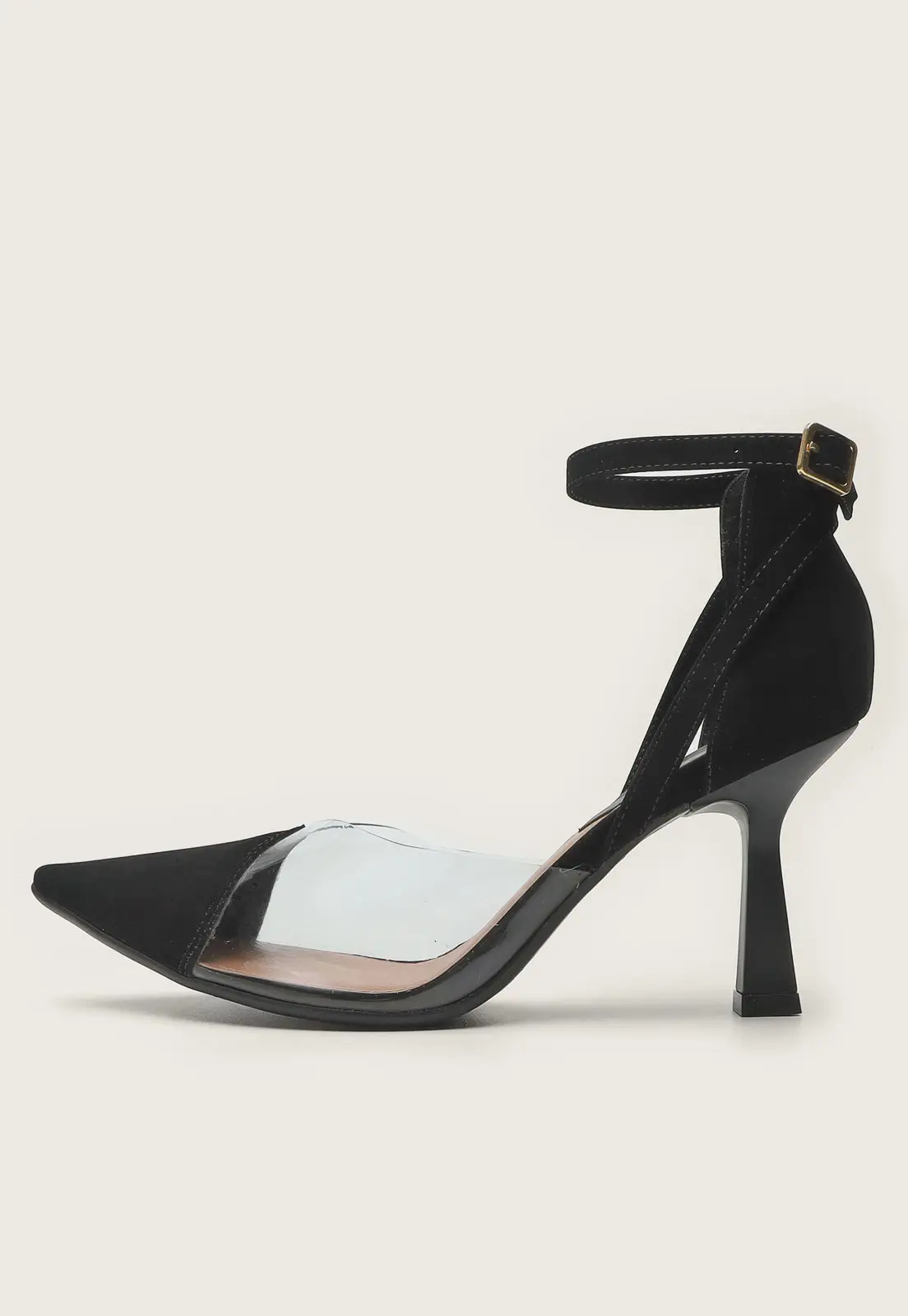 Scarpin Bebecê Recortes Transparentes Preto | Dafiti (BR)