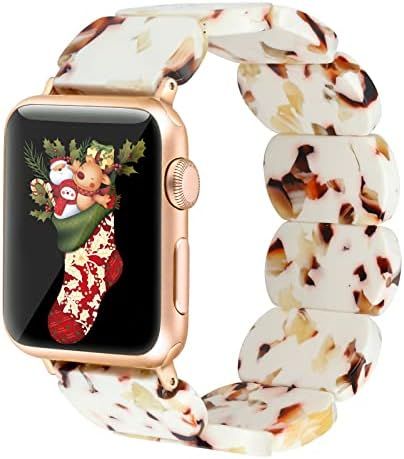 fastgo Resin band Compatible with Apple watch women 38mm 40mm 41mm Series 7/6/5/4/3/2/1, Fashion ... | Amazon (US)
