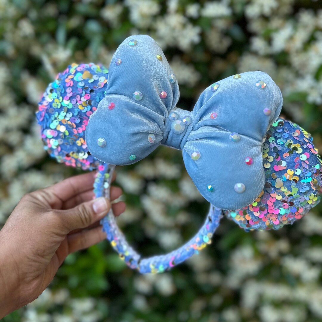 Baby Blue Pastel Minnie Ears - Etsy | Etsy (US)