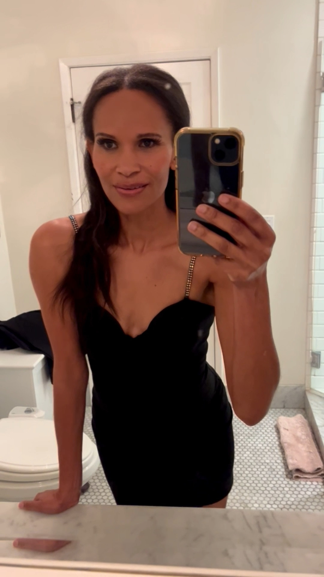 Today is the perfect day to treat yourself to a little black dress. I’m wearing a rhinestone strap dress I bought for under $20 at H&M and I always feel like a million bucks wearing it. Simple rhinestone detailing can go a loooong way to making a dress feel extra special for an extra special occasion! Scoop yours before they’re all gone!

#LTKHoliday #LTKCyberWeek #LTKFindsUnder50
