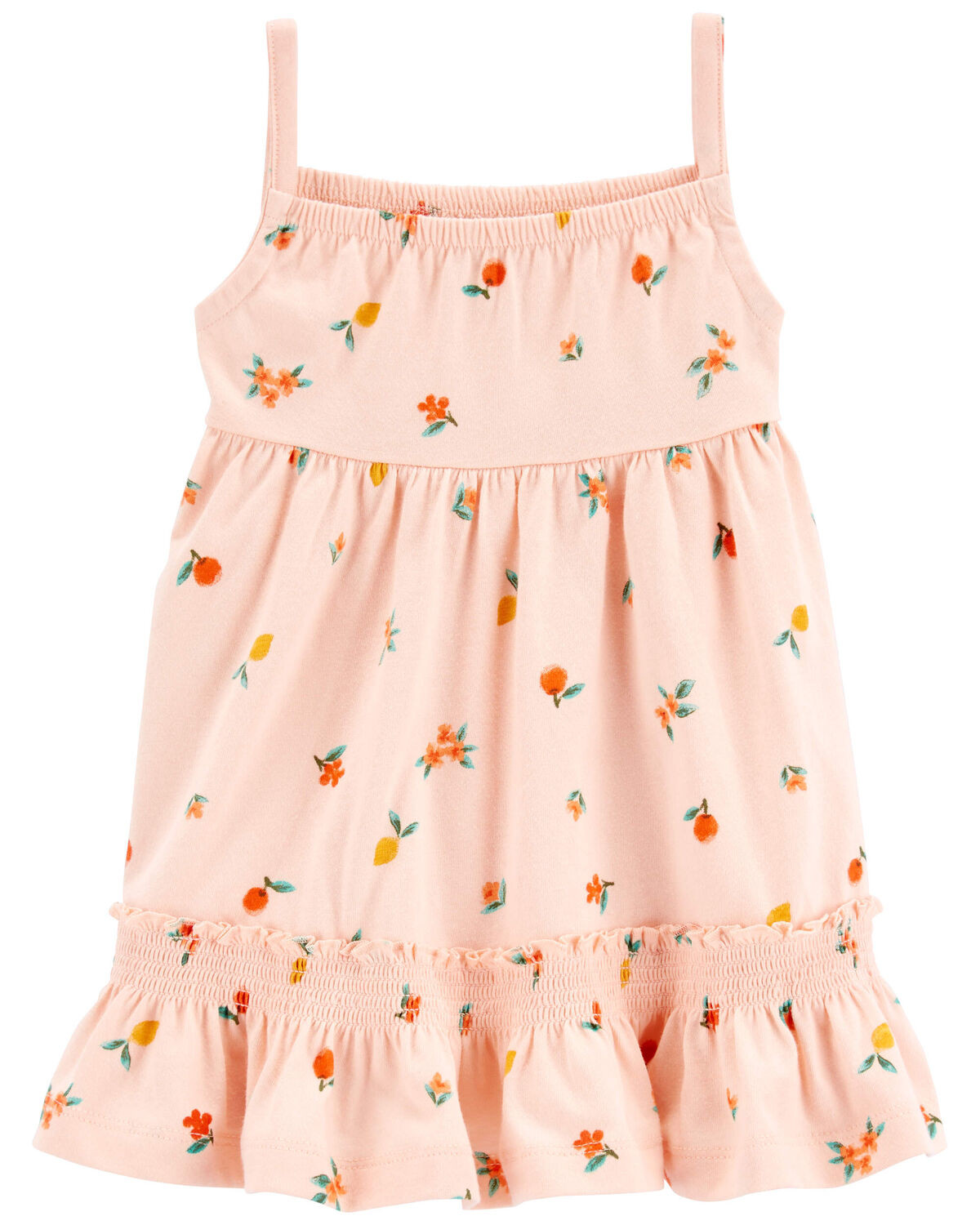 Coral Baby Peach Sleeveless Cotton Dress | carters.com | Carter's