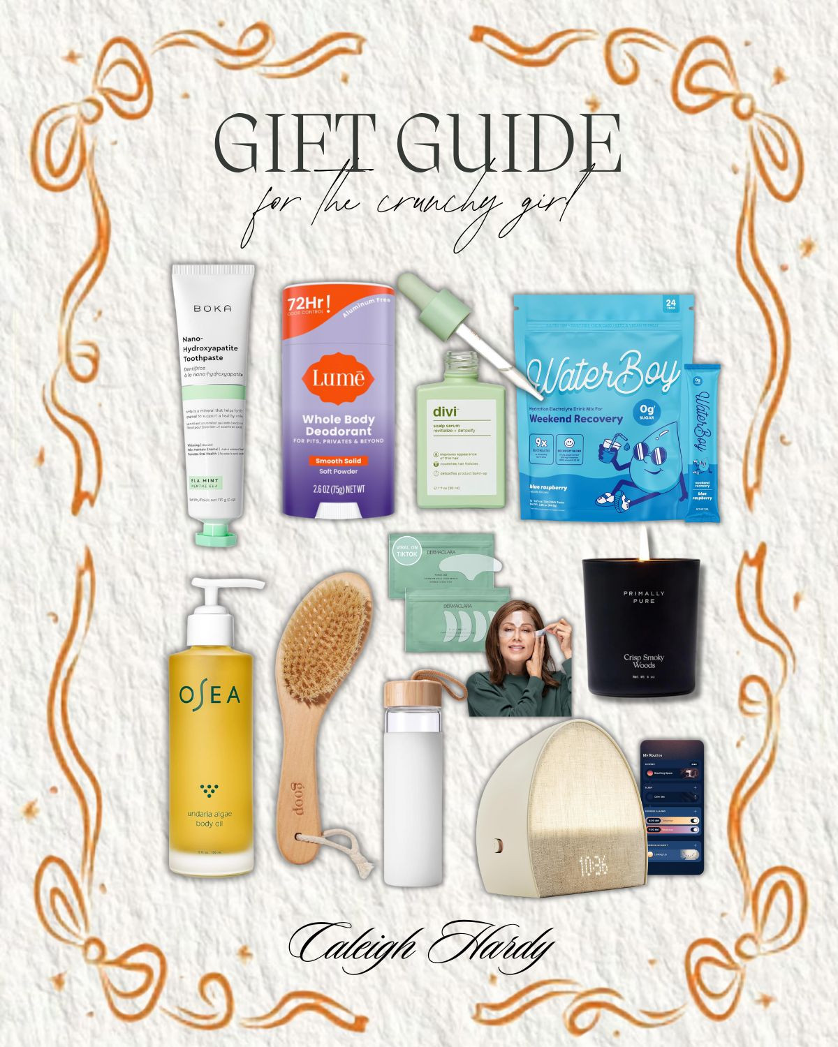 Gift Guide: For the Crunchy Girl💓

gift guide, gift guide for her, crunchy girl, lume deodorant, water boy, divi, osea, dry brush, hatch, hatch alarm, glass water bottle, dermaclara, Caleigh Hardy 

 #LTKCyberWeek #LTKGiftGuide #LTKHoliday