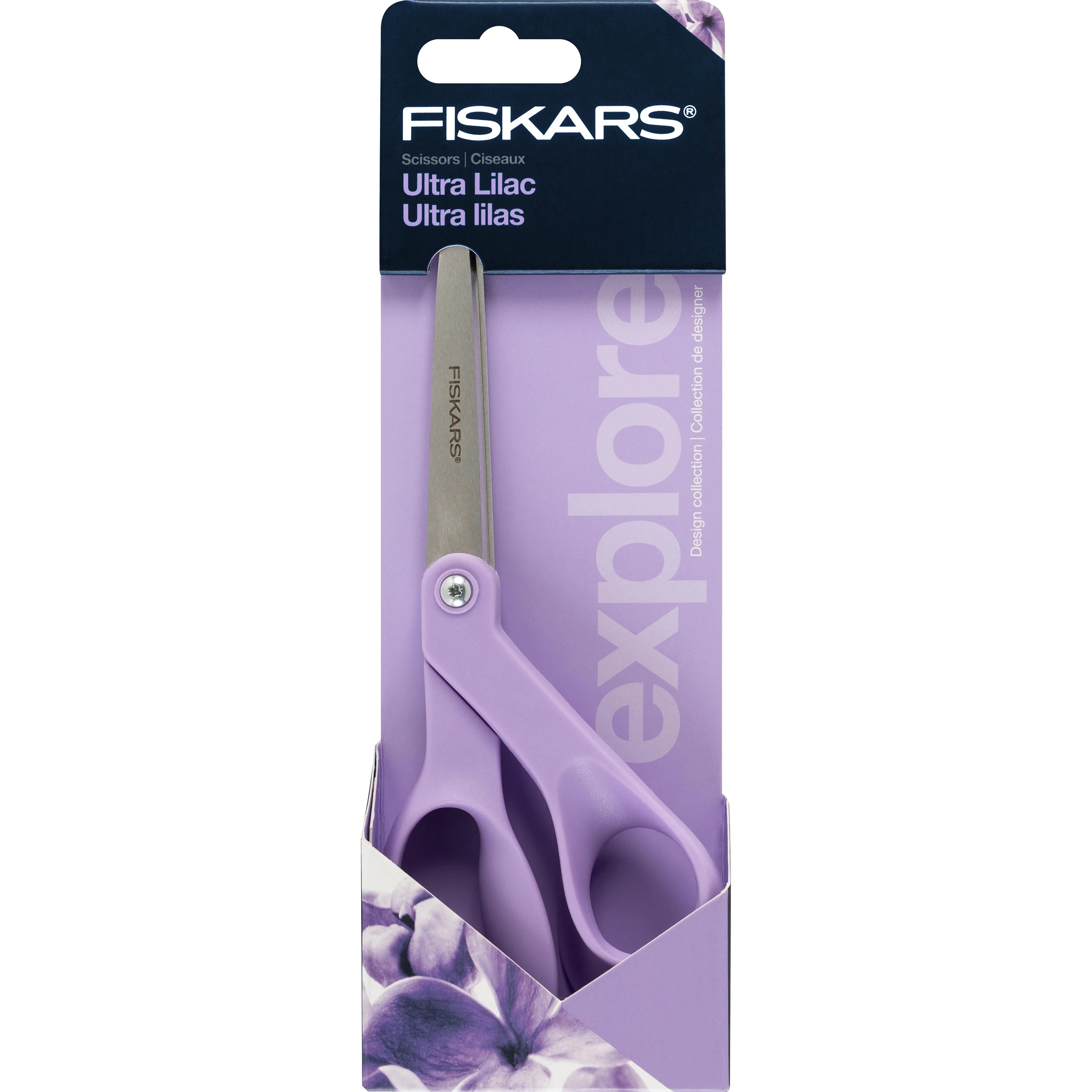 Fiskars Explore 8" Crafting and Fabric Scissors with Ergonomic Design, Ultra Lilac | Walmart (US)