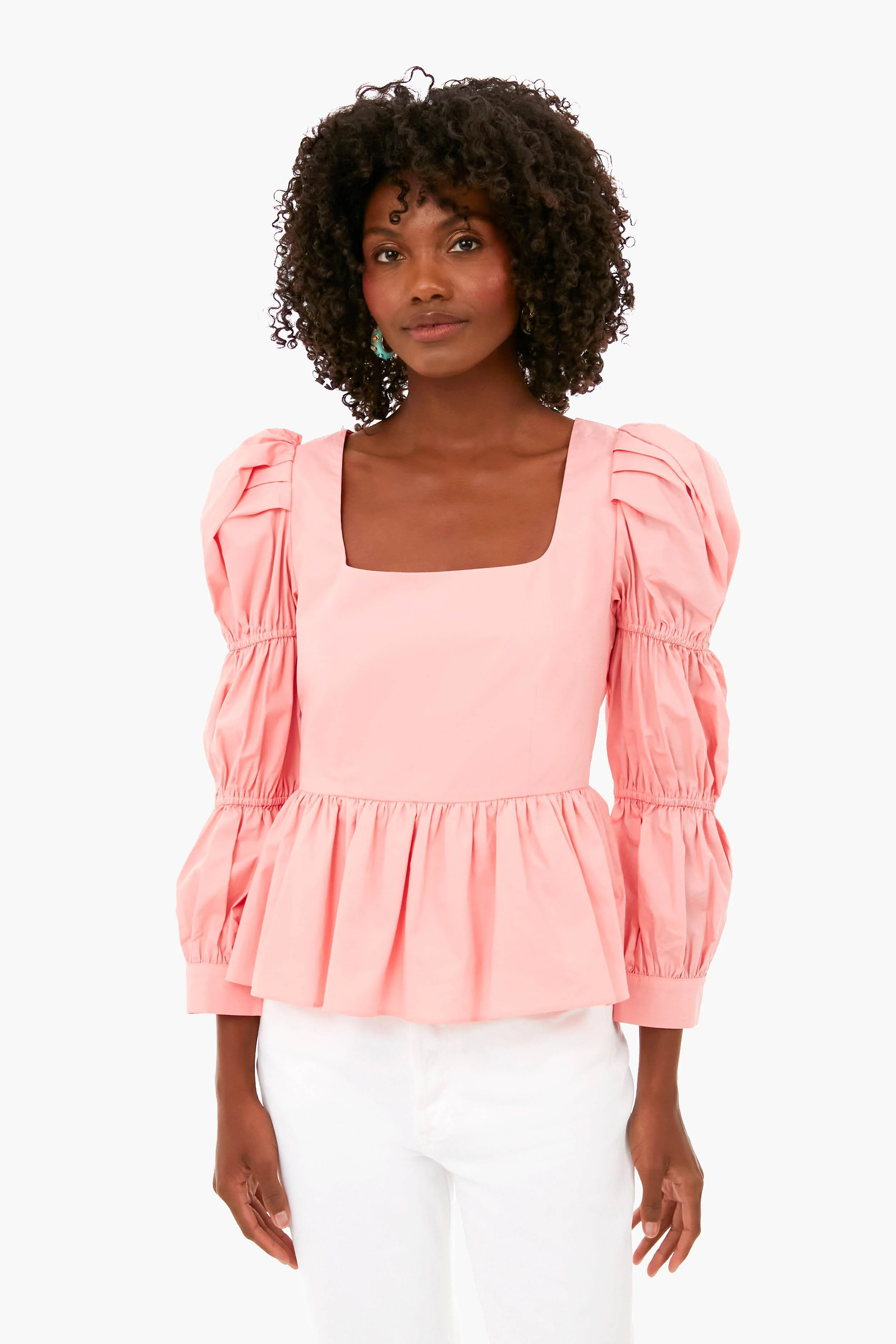 Coral Clemons Puff Sleeve Blouse | Tuckernuck (US)