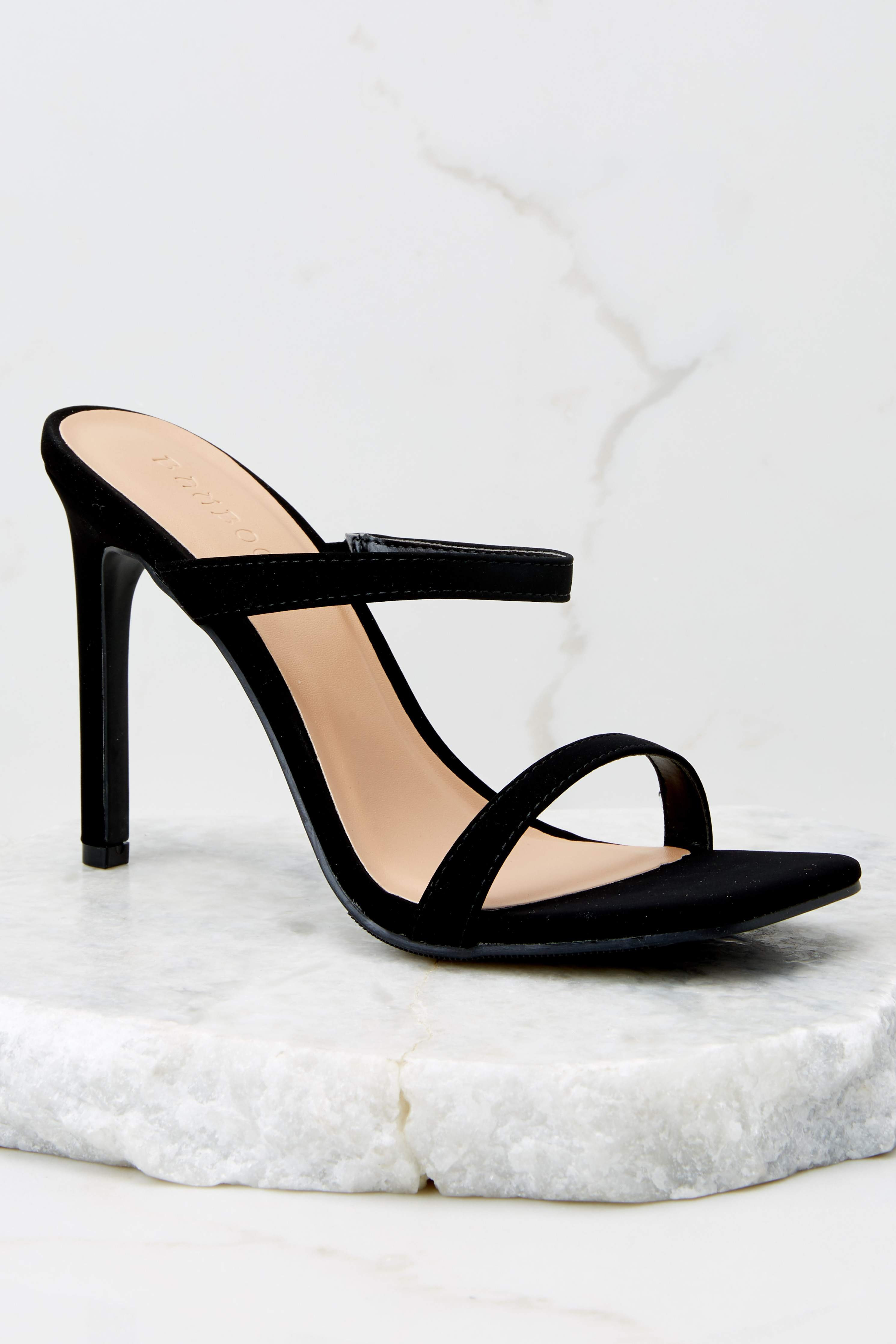 Always The Lead Black High Heel Sandals | Red Dress 