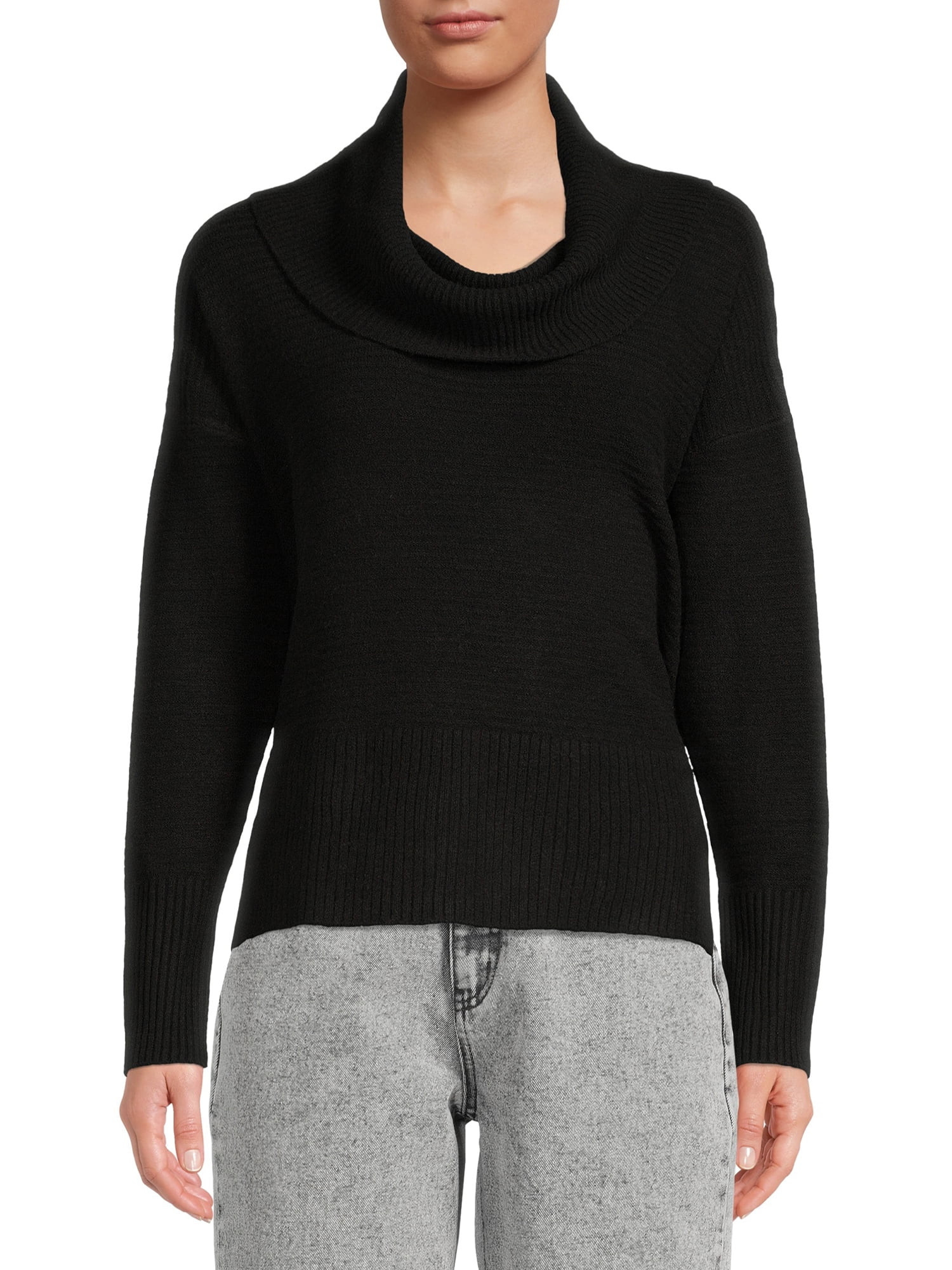 Time and Tru Women’s Long Sleeve Cowl Neck Sweater - Walmart.com | Walmart (US)