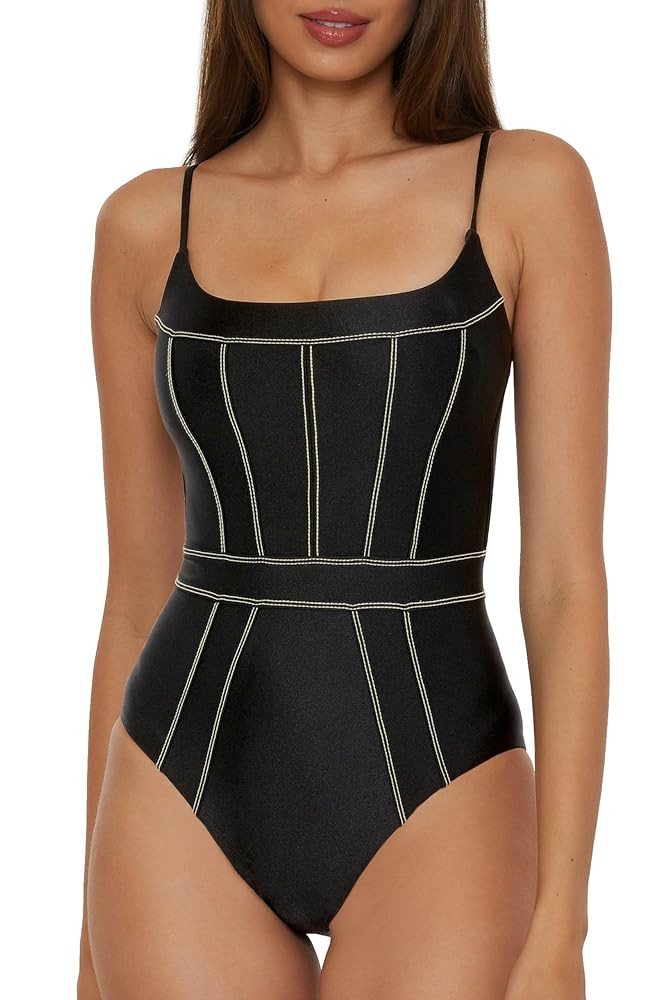 BECCA Women's Standard Color Sheen One Piece Swimsuit, Sexy Satin, Bathing Suits | Amazon (US)