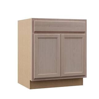 Hampton Unfinished Recessed Panel Stock Assembled Base Kitchen Cabinet (30 in. x 34.5 in. x 24 in... | The Home Depot