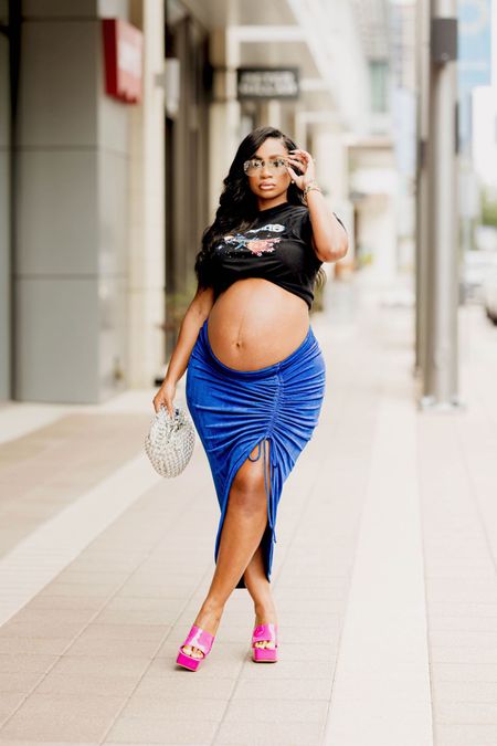 Bumpin’ with baby boy and rocking this perfect shade of royal blue! Skirt was so comfy! Immediately ordering more colors!! I ordered a L and it fit perfectly! 

#LTKFind #LTKbump #LTKstyletip
