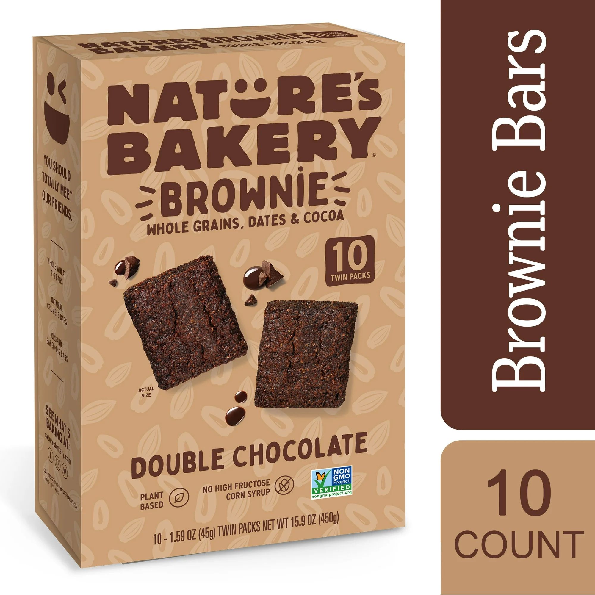 Nature's Bakery, Double Choc Brownie, Twin Packs, 1.59 oz, 10 Count | Walmart (US)