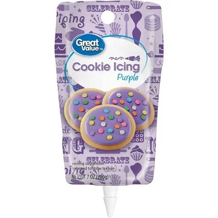 (3 Pack) Great Value Cookie Icing, Purple, 7 oz | Walmart (US)