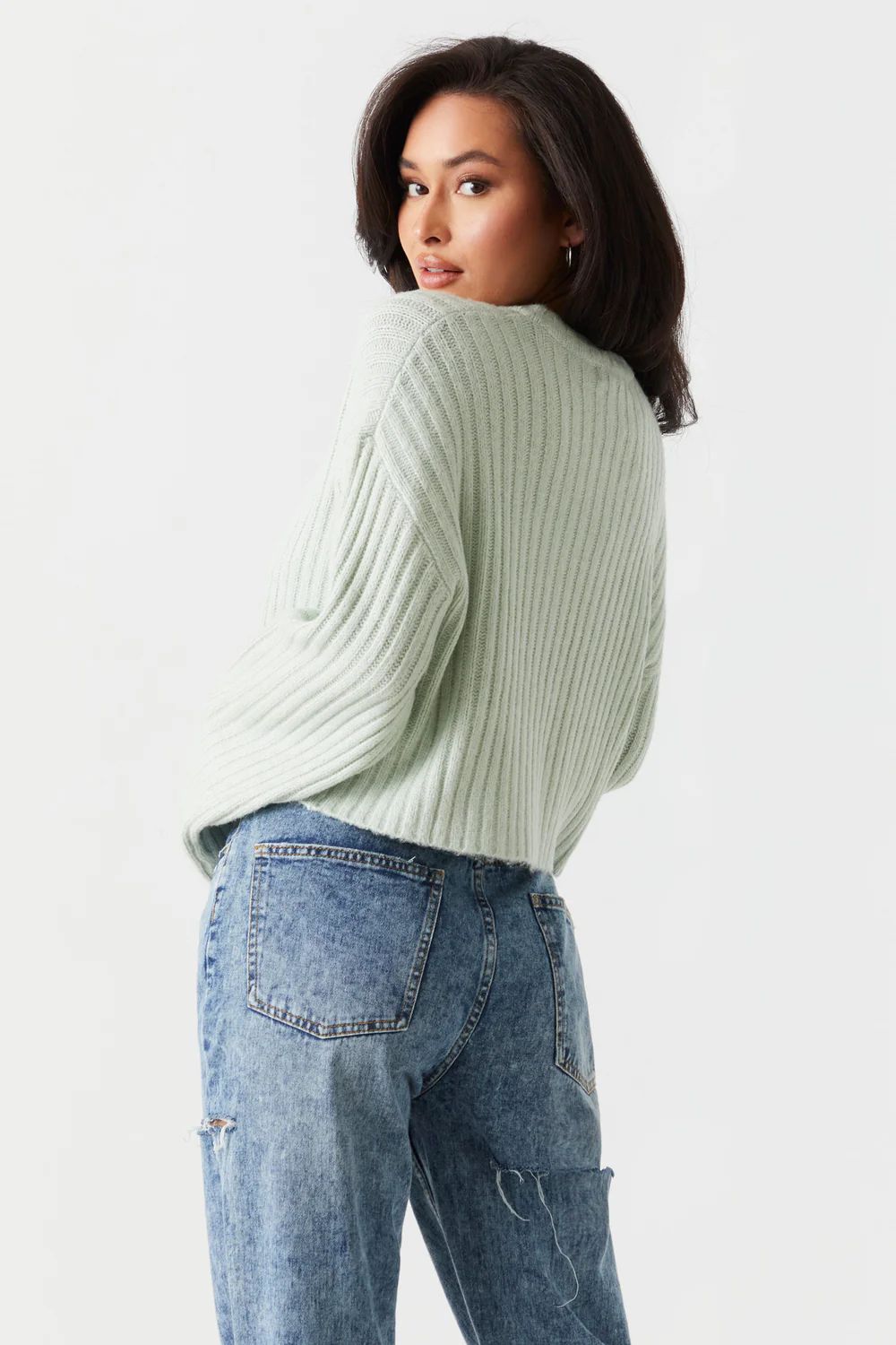 Chunky Knit Crop Sweater | Charlotte Russe