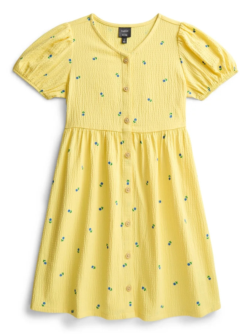 Parker Rose Girl Placket Dress, Sizes 4-18 | Walmart (US)