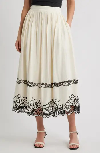 The Poppy Embroidered Maxi Skirt | Nordstrom