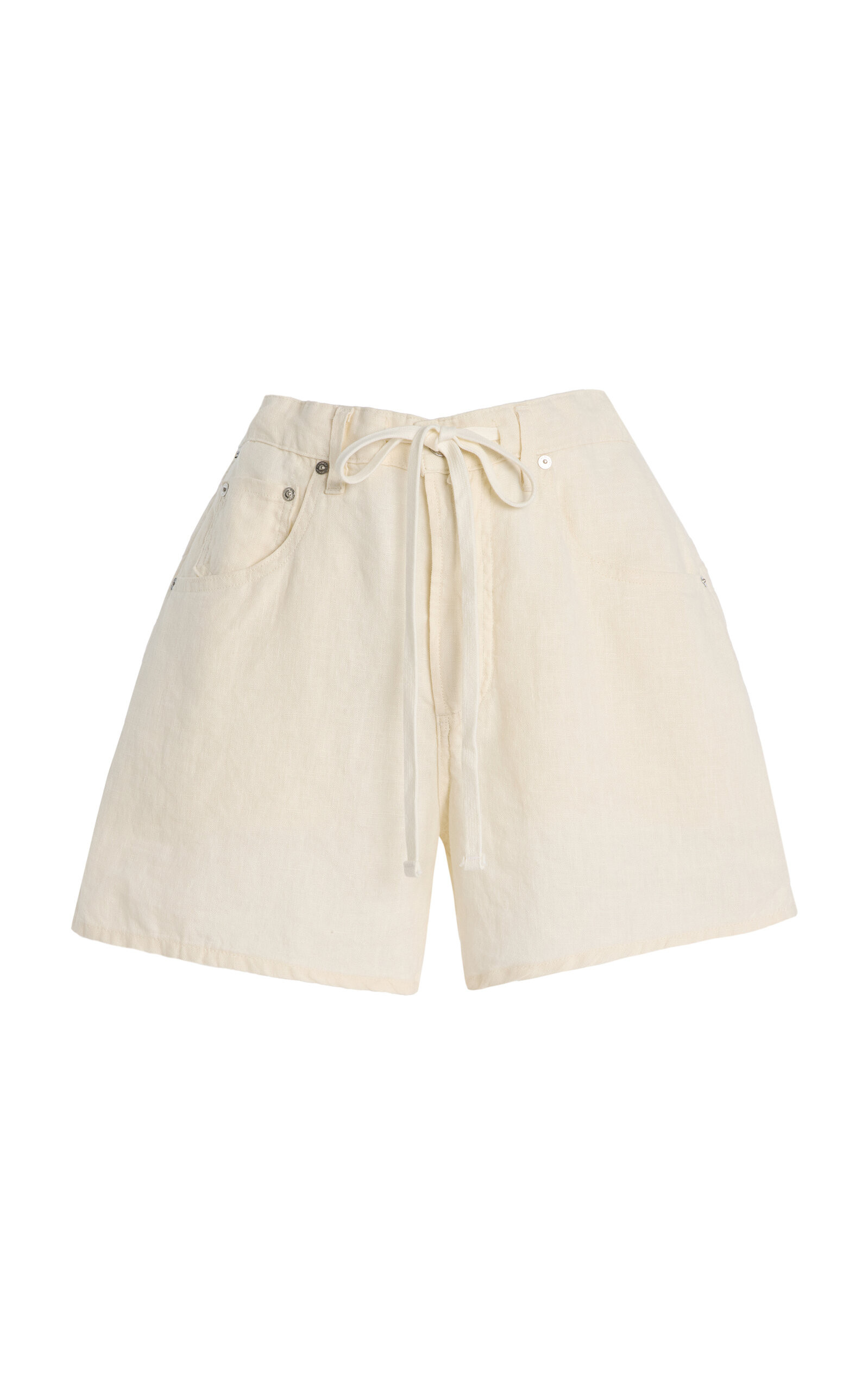 Citizens of Humanity - Brynn Linen Drawstring Shorts - Ivory - 32 - Moda Operandi | Moda Operandi (Global)