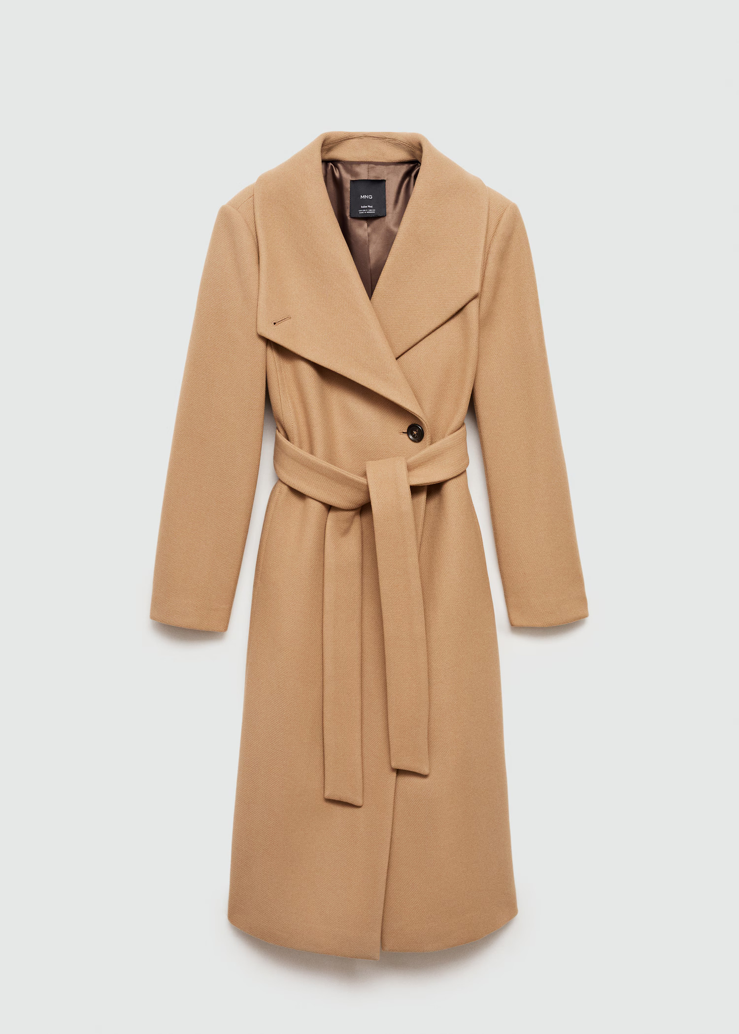 Belted Manteco wool coat - Women | MANGO USA | Mango (US/MX/AU)