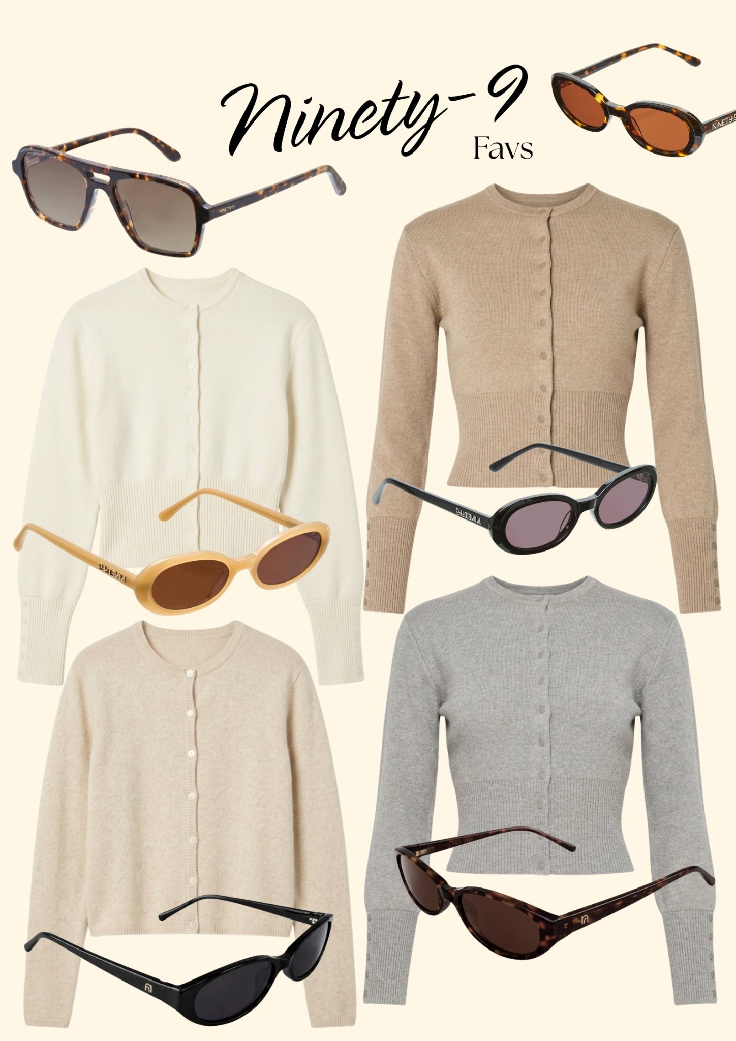 Ninety-9 Favs 🫶🏻 Perfect sunglasses and cardigans

#LTKSeasonal #LTKhaul #LTKootd