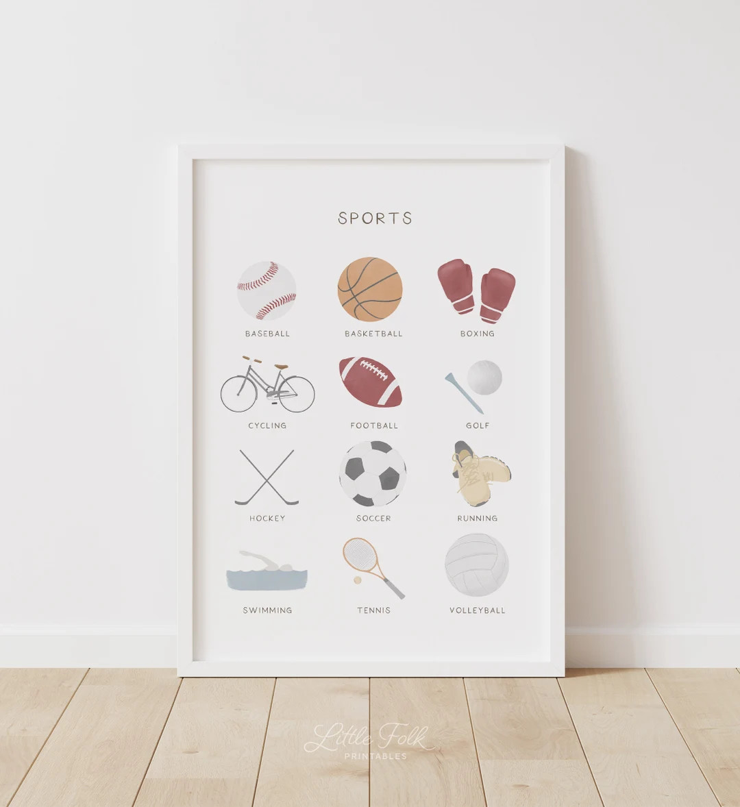 Sports Kids Room Decor, Sports Print, Printable Wall Art, Boys Room Decor, Kids Room Decor, Socce... | Etsy (US)