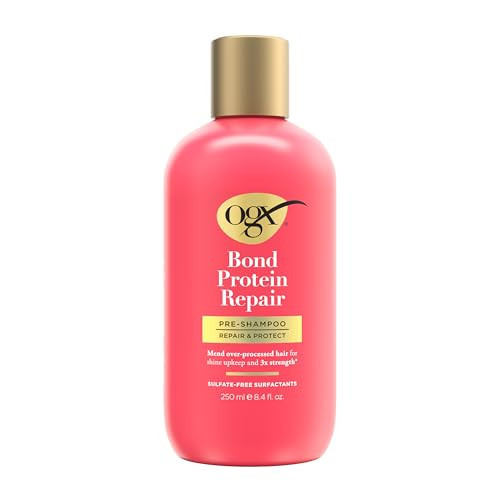 OGX Repair & Protect Bond Protein Repair Pre-Shampoo, Pre-Shampoo Treatment, Formulated without Para-bens, Sulfate-Free Surfactants, 8.4 fl. oz | Amazon (US)