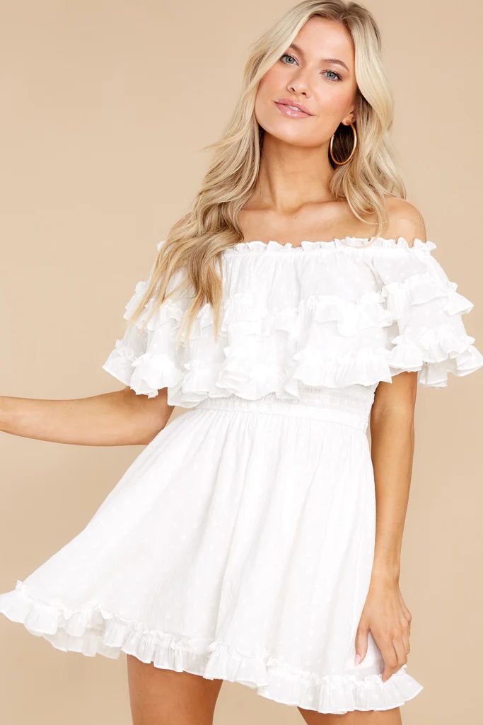 Undeniable Feelings White Dress | Red Dress 