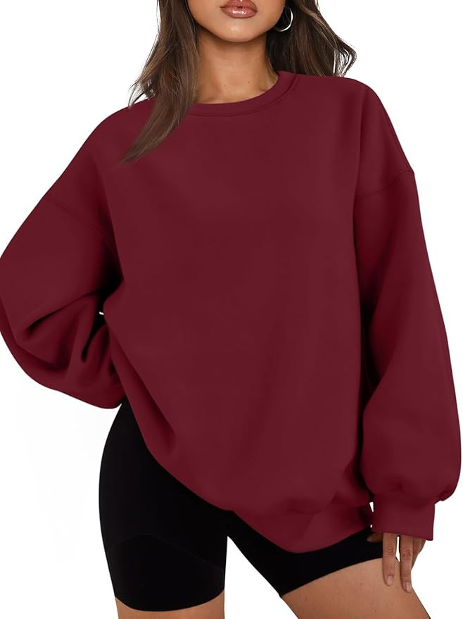 EFAN Womens Oversized Sweatshirts Hoodies Fleece Crew Neck Pullover Sweaters Casual Comfy Fall Fa... | Amazon (US)