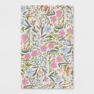 Floral Printed Easter Hand Towel Pink/Green - Threshold™ | Target
