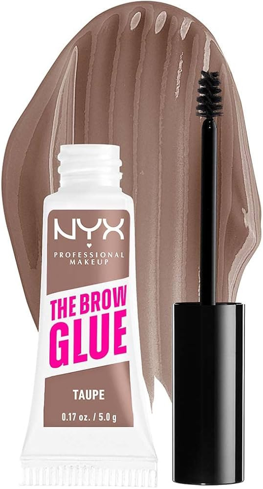 NYX PROFESSIONAL MAKEUP The Brow Glue, Extreme Hold Tinted Eyebrow Gel - Taupe | Amazon (US)
