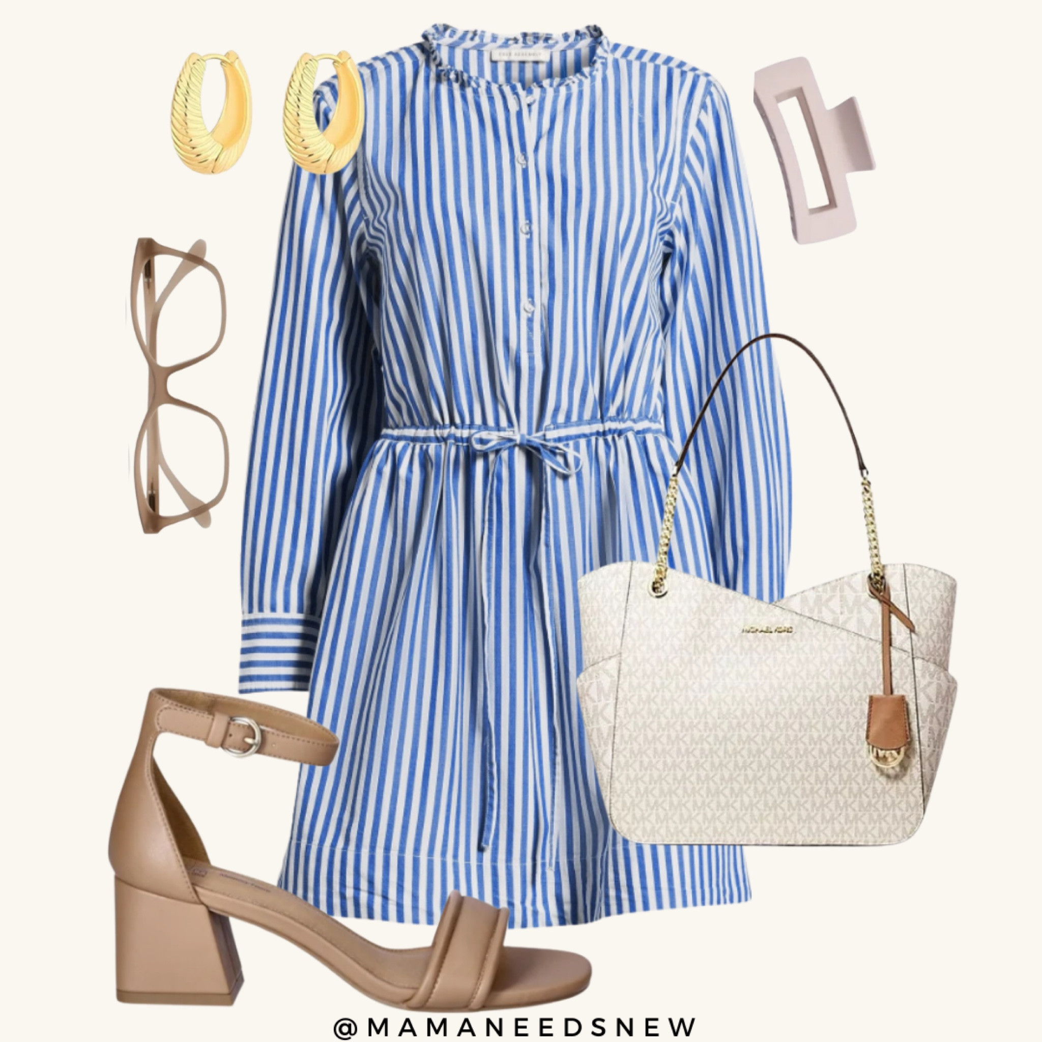 A work appropriate summer outfit featuring a striped shirt dress 💙

#LTKWorkwear #LTKSummerSales #LTKSaleAlert