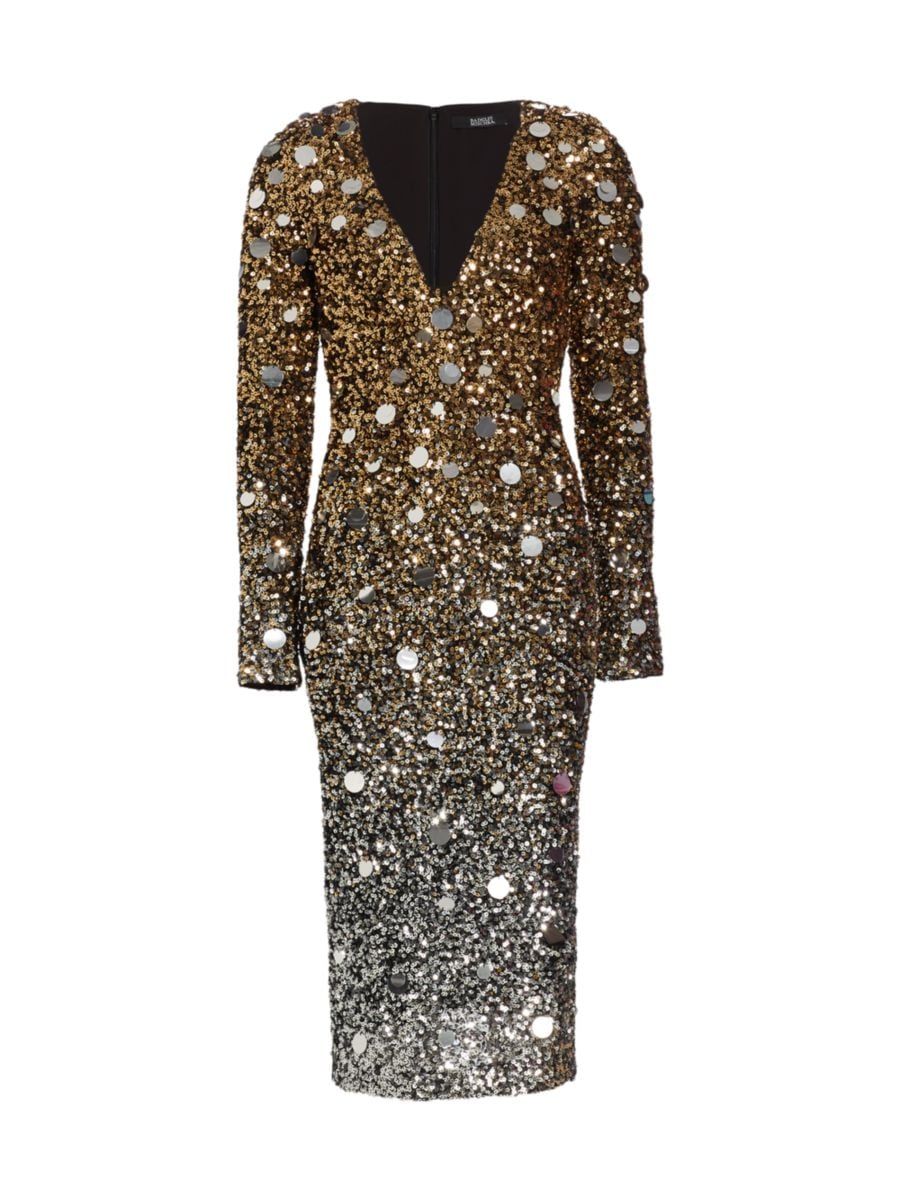Badgley Mischka Ombre Sequined Cocktail Dress | Saks Fifth Avenue