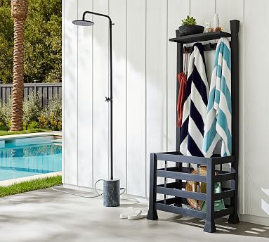 Modern Marble Outdoor Shower | Pottery Barn (US)