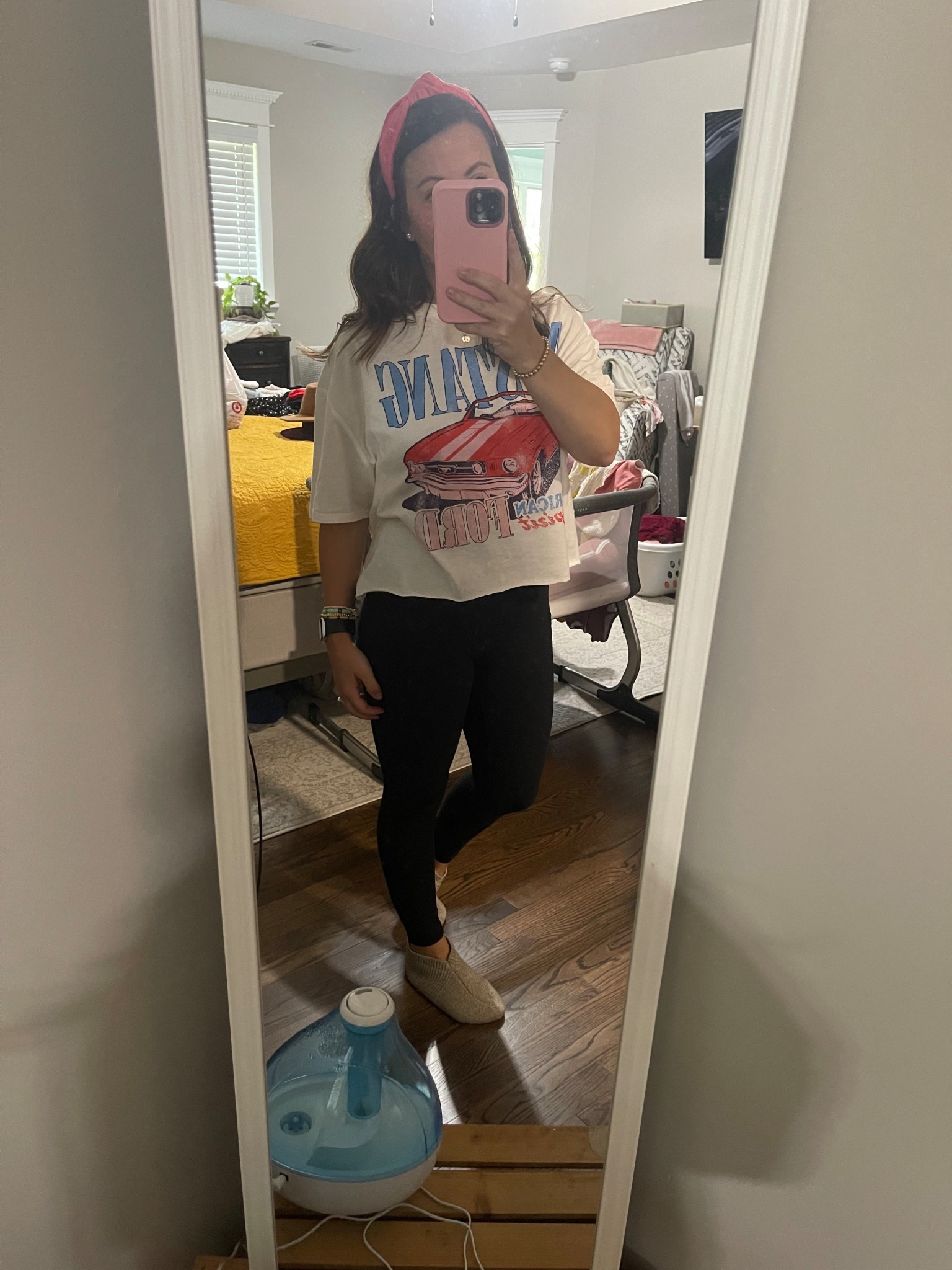 Wishing we still had our mustang! Oversized tee that I cropped! On sale now at Target!🎯 