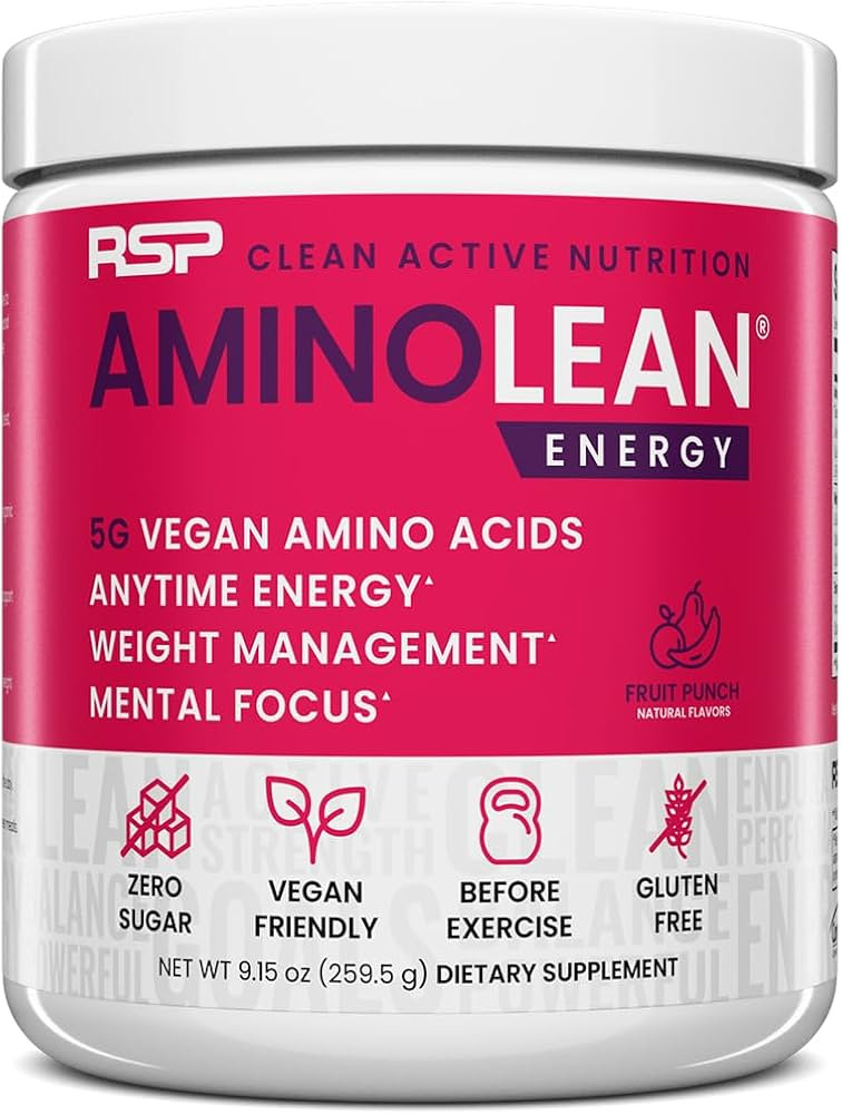 RSP NUTRITION AminoLean Pre Workout Powder, Amino Energy & Weight Management with Vegan BCAA Amin... | Amazon (US)