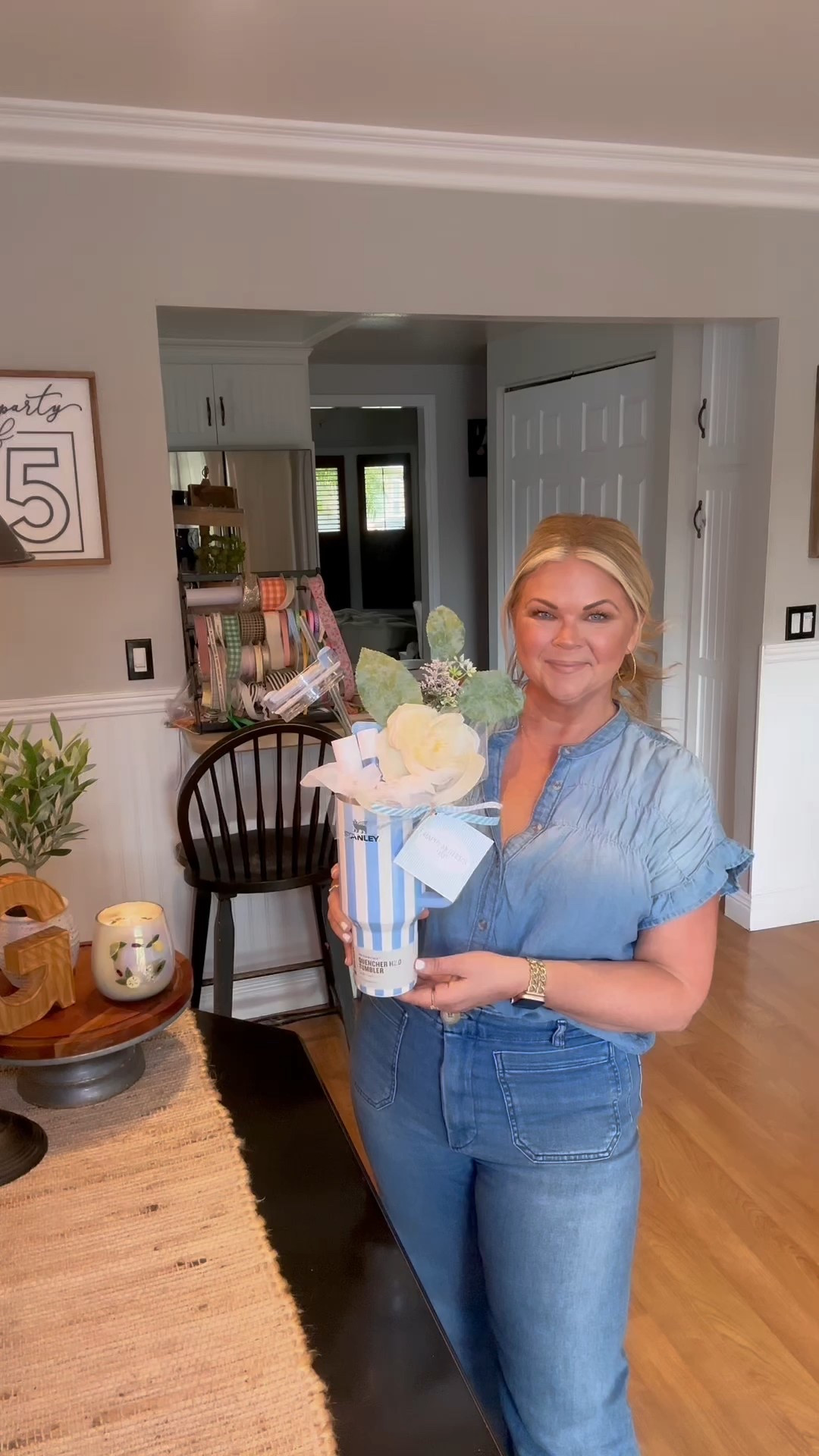 Loving these new striped Stanleys! This gift idea is great for Mother’s Day, Teacher Appreciation, Birthdays & More! This blue gift is perfect for Spring & Summer! All fun & useable items. You can always add a gift card. Complete this gift with one of our digital gift tag’s & ribbon. Happy Gifting 🩵🎀💙

#LTKWatchNow #LTKFamily #LTKGiftGuide