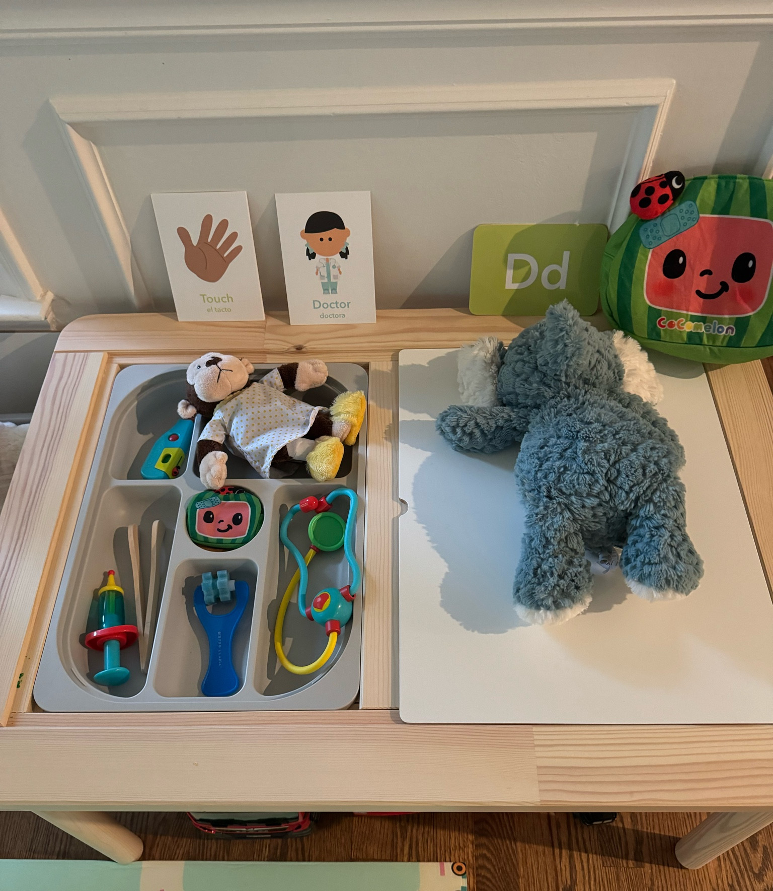 Arabella’s Sensory Table set up this morning! I am aiming to do more of these to help cut down the tv time that has gotten a little crazy since baby boy and summer. This was the first theme I went with - doctor/nurse themed 🙌🏻 My table is actually the ikea flisat, but the one I linked is from Amazon and seems to be the most similar! 

Sensory table / kid activity / morning busy bin / morning basket / 

#LTKFindsUnder100 #LTKKids #LTKFamily