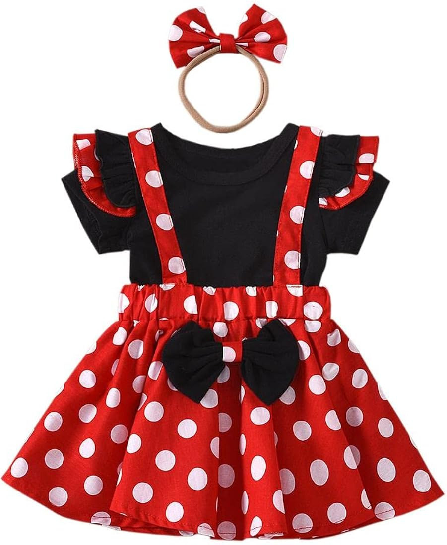 Dressy Daisy Infant Baby Girls Polka Dots Fancy Party Dress Up Halloween Costume Suspender Skirt ... | Amazon (US)