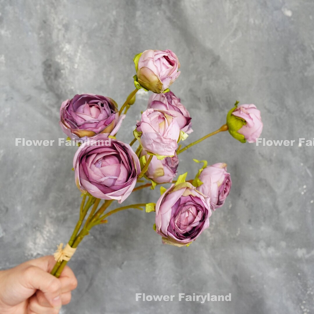 9 Heads Dried Look Ranunculus Bouquet Artificial Flower DIY Floral Wedding/home Decoration Gifts ... | Etsy (US)