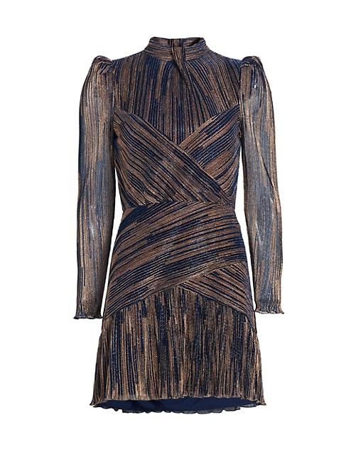 Saydee Metallic Pleat Mini Dress | Saks Fifth Avenue