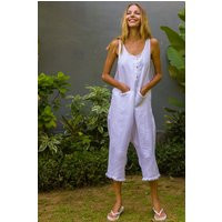 Linen Overall Jumpsuit, White Women's Overalls, Loose Jumpsuit 161-135 | Etsy (US)