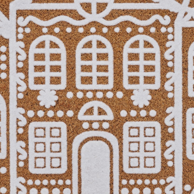 My Texas House Natural Gingerbread House Outdoor Coir Doormat, 18" x 30" | Walmart (US)