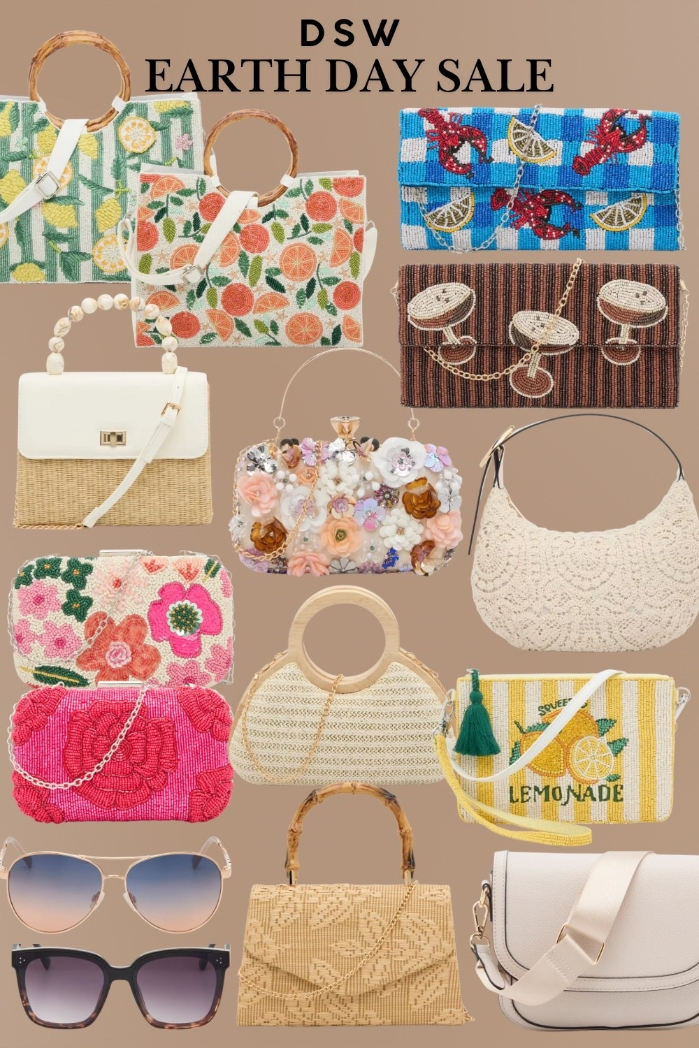 DSW Earth Day Sale! 🤩🌎🌳
Today only! 
Use code: EARTHDAY

$15 off $49
$20 off $99
$60 off $199

* Limit 1 per customer. Exclusions apply. Valid 04.22.26 only. 


#dsw sale
#one day sale
#earth day sale
#accessories sale
#purse sale
#handbag sale 
#beaded clutch
#wood handle clutch 
#stone handle satchel
#crochet shoulder bag 
#fruit tote bag
#oranges
#lemons
#limes 
#floral satchel
#beaded wristlet 
#espresso martini purse 
#lobsters & lemons 
#floral clutch
#statement bag 
#flower clutch 
#crossbody purse
#summer handbag
#spring handbag
#mix no.6
#kelly & Kate  
#crown vintage 
#jessica Simpson 
#fashion inspo 
#cute summer purse
#straw cowboy hat
#straw panama hat 
#wedding guest handbag
#date night handbag
#vacation handbag
#vacation style 
#best seller
#trending handbag
#resort wear
#affordable handbags 
#affordable accessories
#designer look for less 

@DSW 

#LTKWedding #LTKootd #LTKSaleAlert