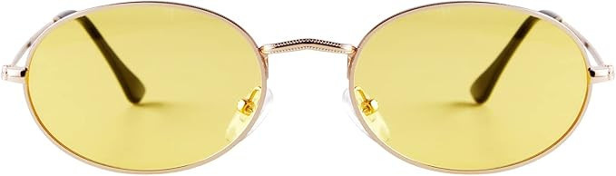 GIFIORE Oval Sunglasses Vintage Retro 90s Sunglasses Trendy Designer Glasses for Women Men | Amazon (US)