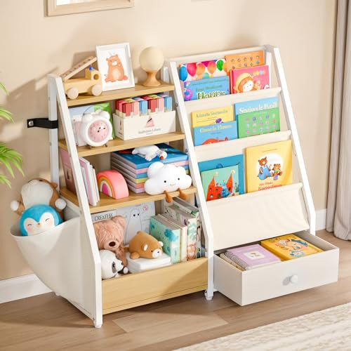 Kids Bookshelf and Toy Storage - Book Shelf for Kids Rooms, Toddler Bookshelf Baby Bookcase for N... | Amazon (US)