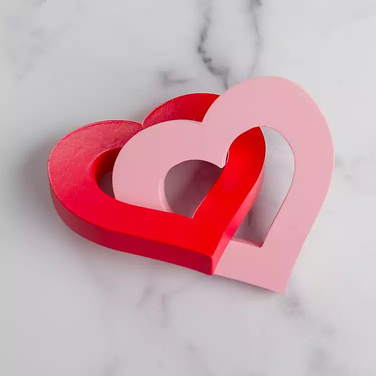 New! Pink & Red Hearts Link Sculpture | Kirkland's Home