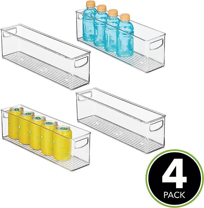 mDesign Plastic Kitchen Organizer - Storage Holder Bin with Handles for Pantry, Cupboard, Cabinet... | Amazon (US)